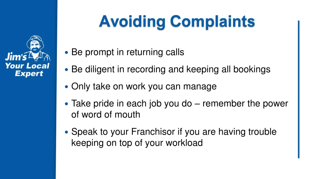 avoiding complaints