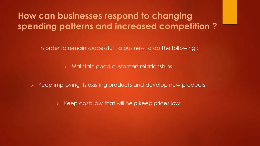 how can businesses respond to changing spending