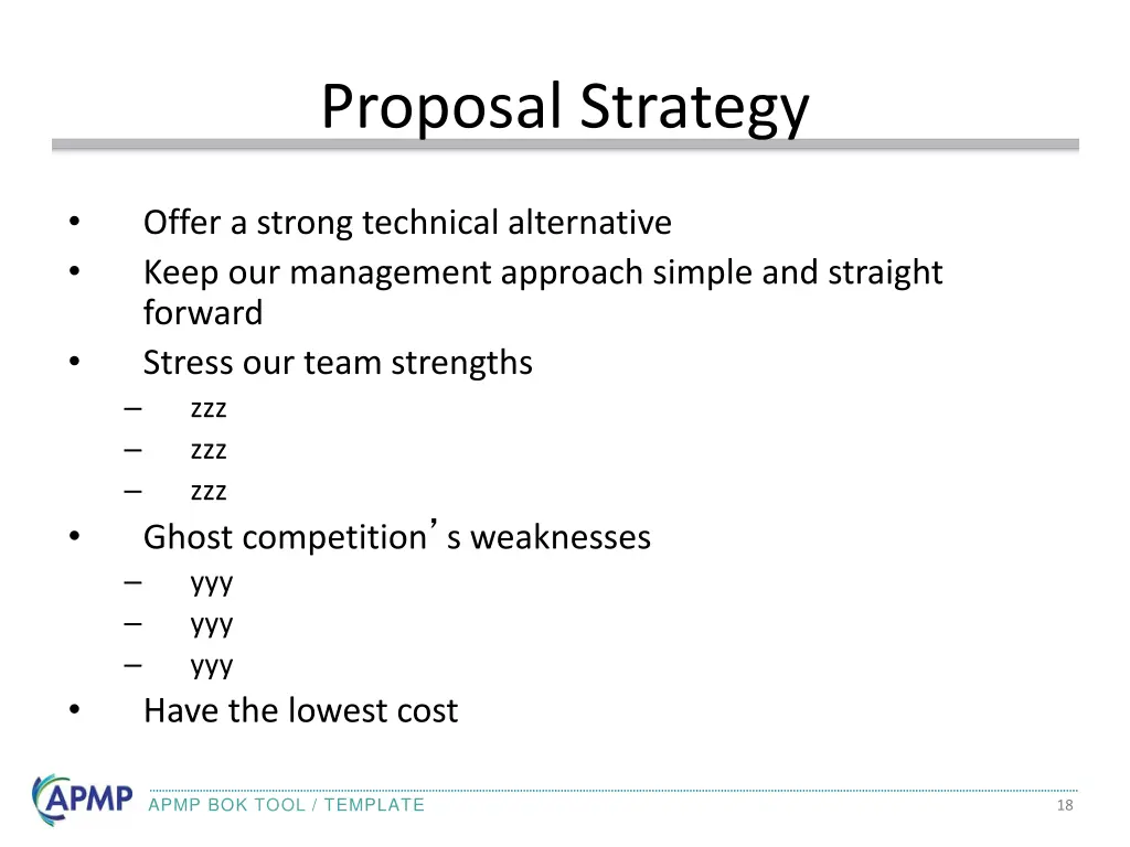 proposal strategy