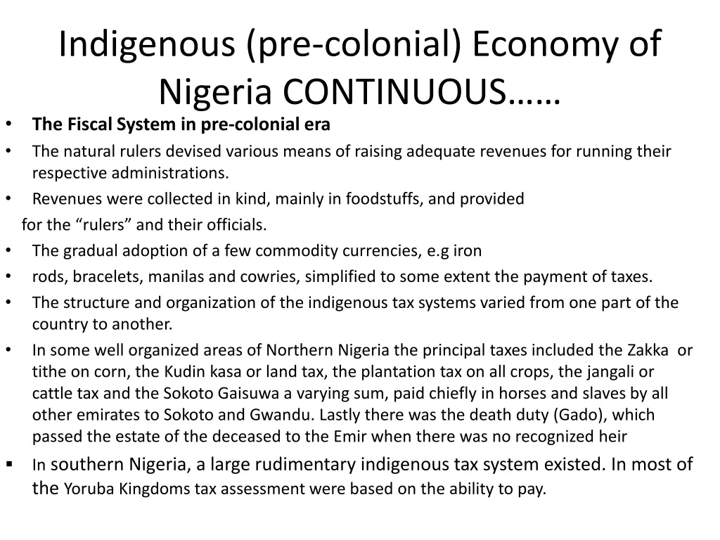 indigenous pre colonial economy of nigeria 5