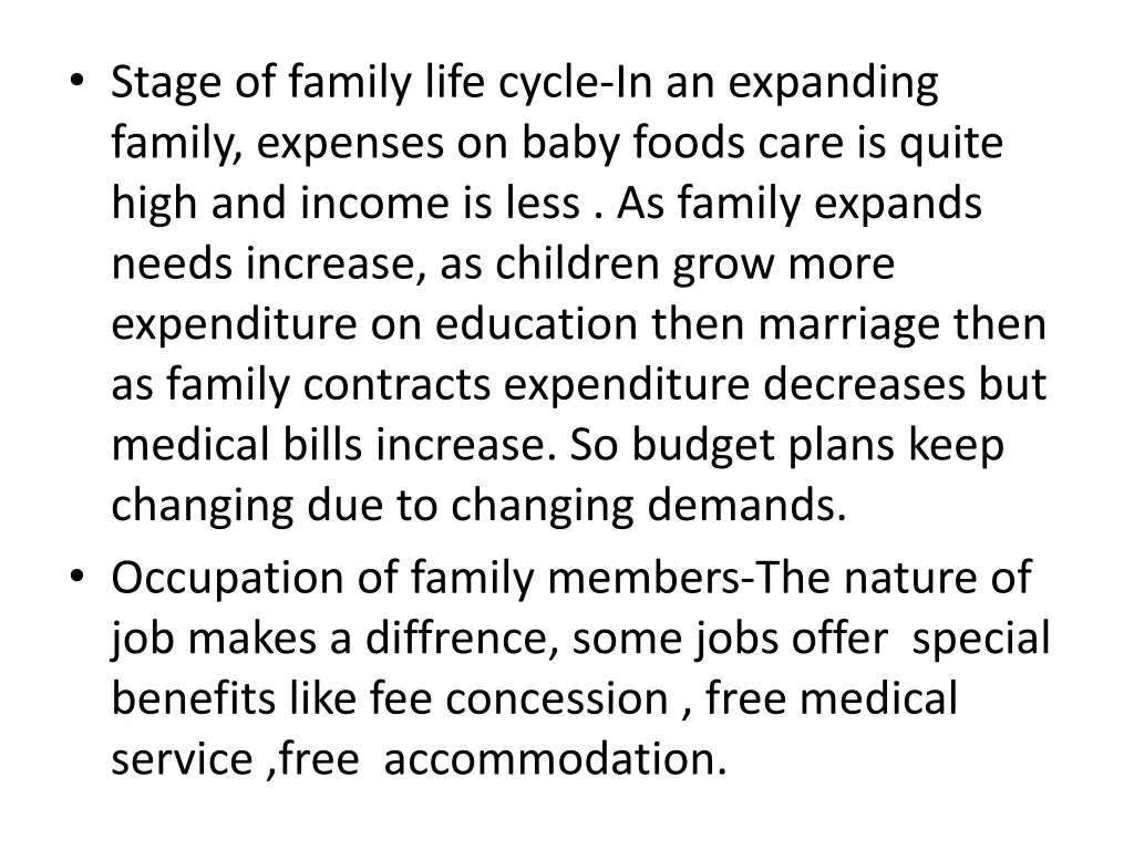 stage of family life cycle in an expanding family