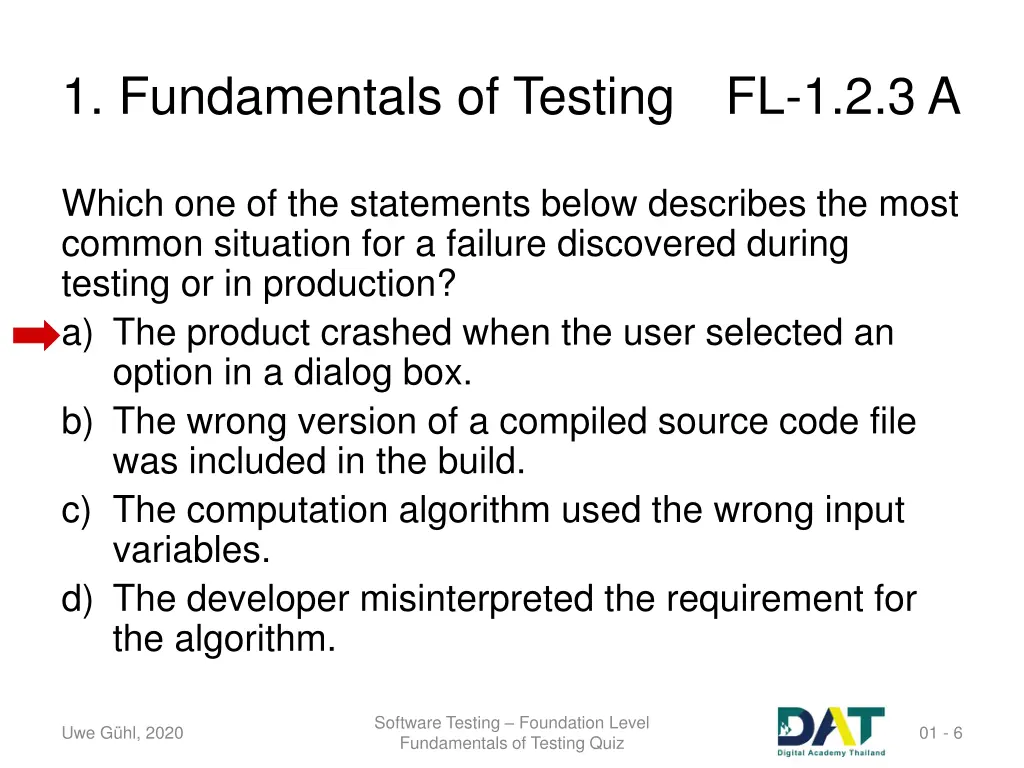 1 fundamentals of testing fl 1 2 3 a