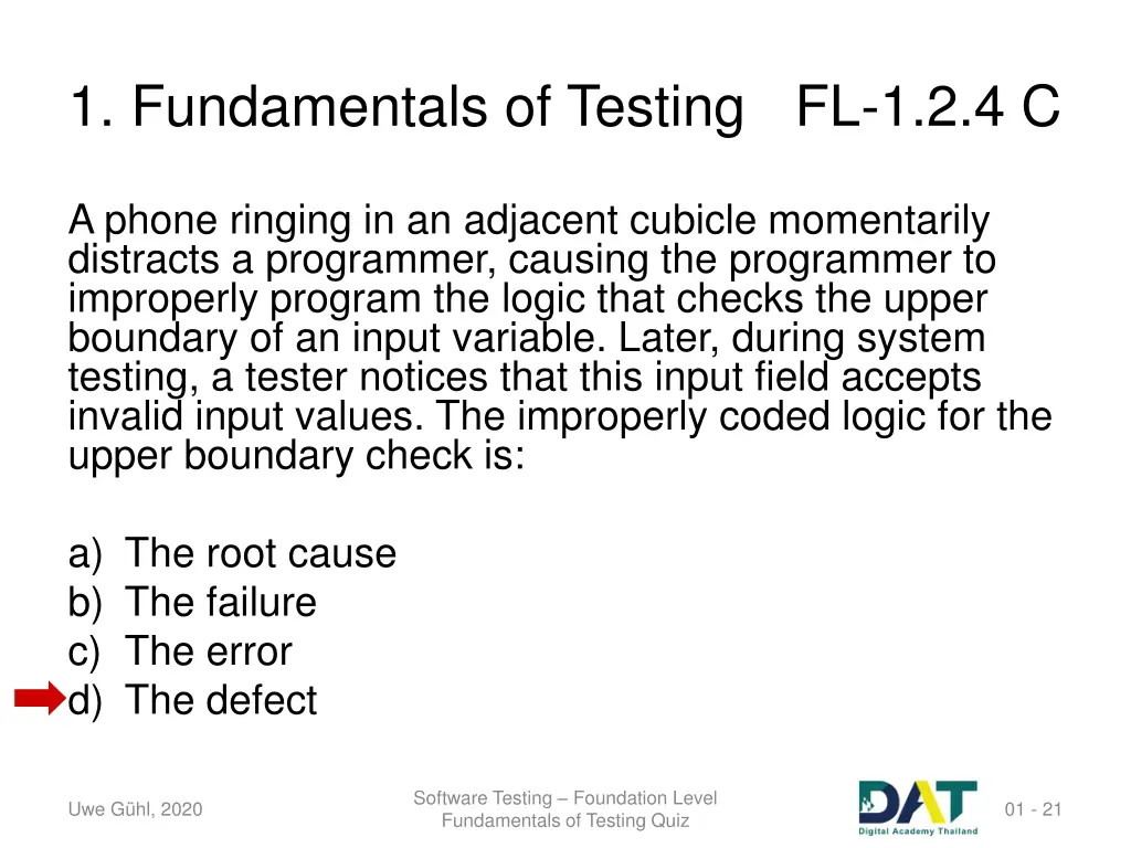 1 fundamentals of testing fl 1 2 4 c