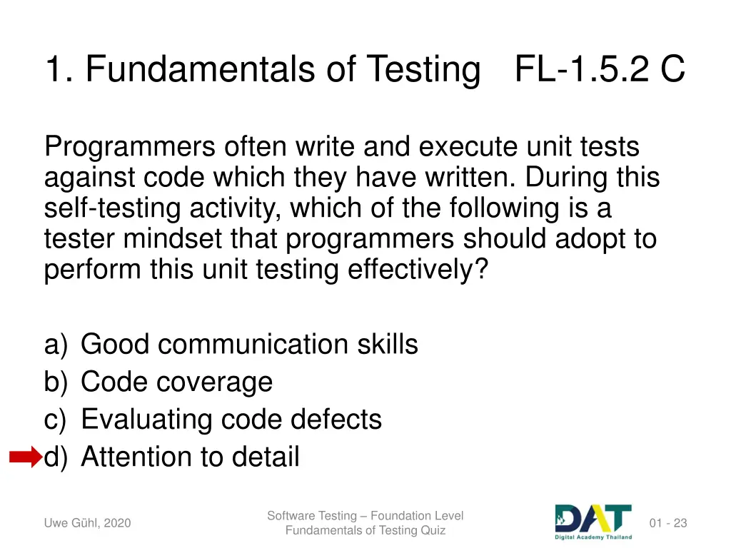 1 fundamentals of testing fl 1 5 2 c