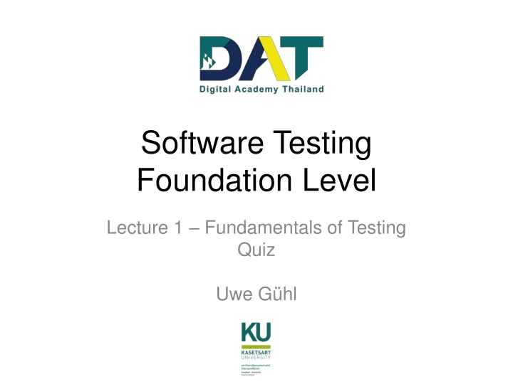 software testing foundation level