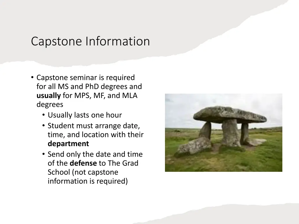 capstone information