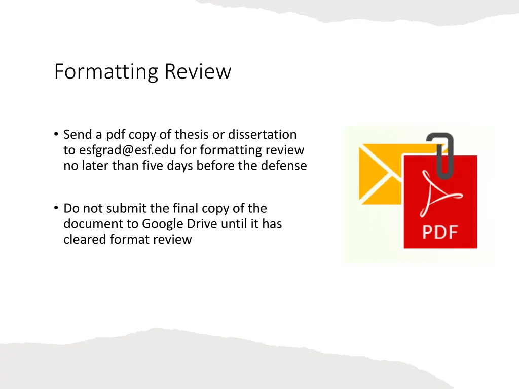 formatting review