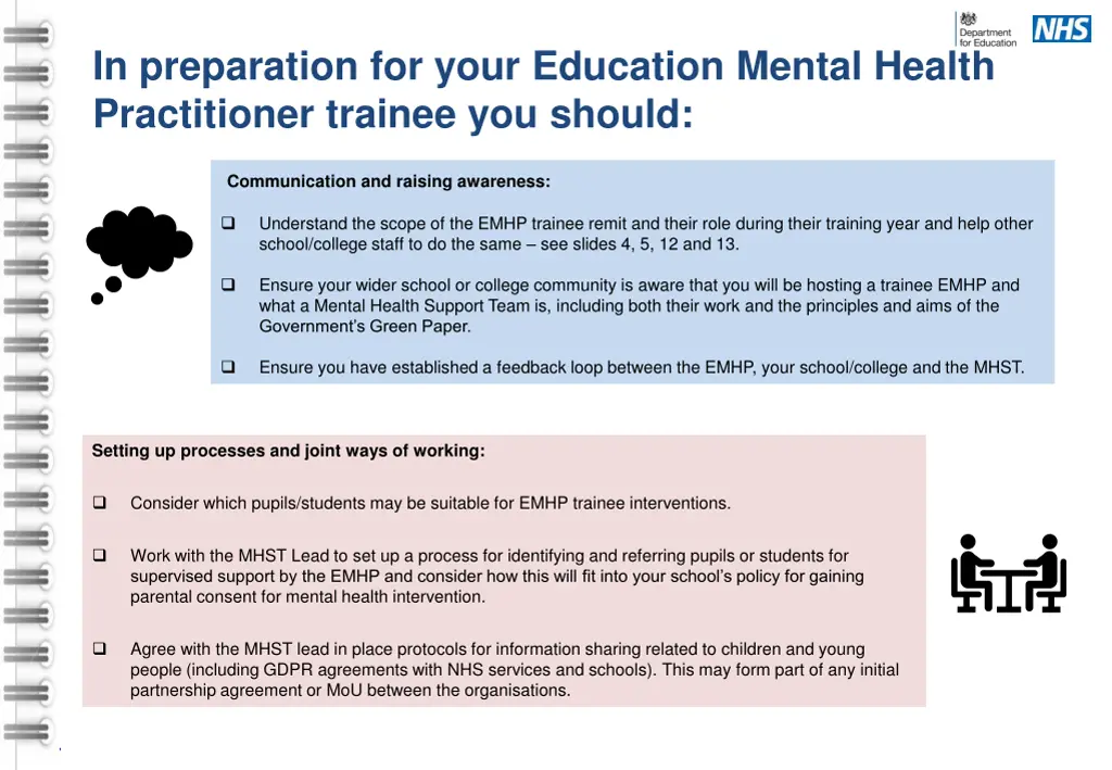 in preparation for your education mental health