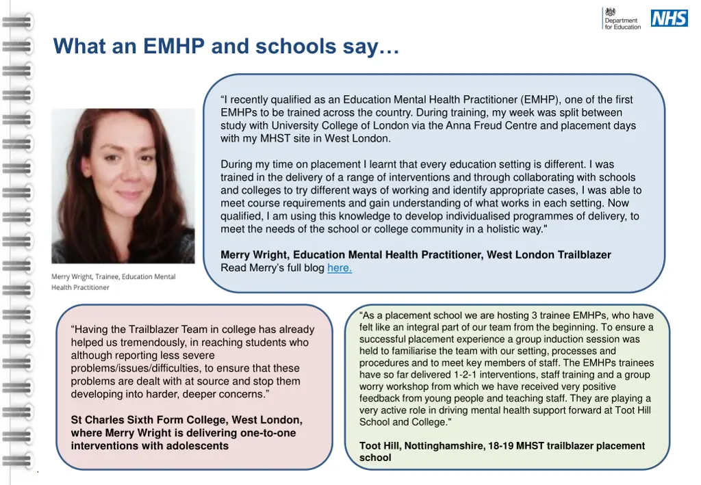 what an emhp and schools say