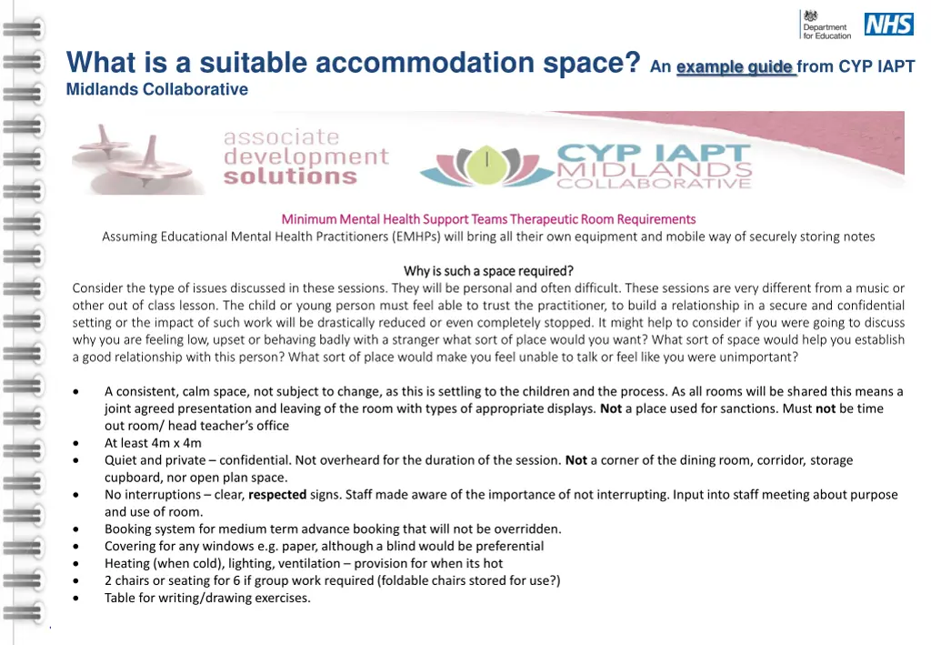 what is a suitable accommodation space an example