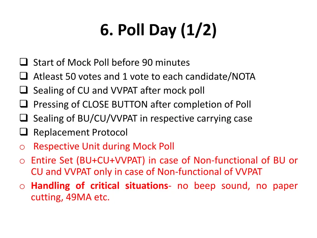 6 poll day 1 2