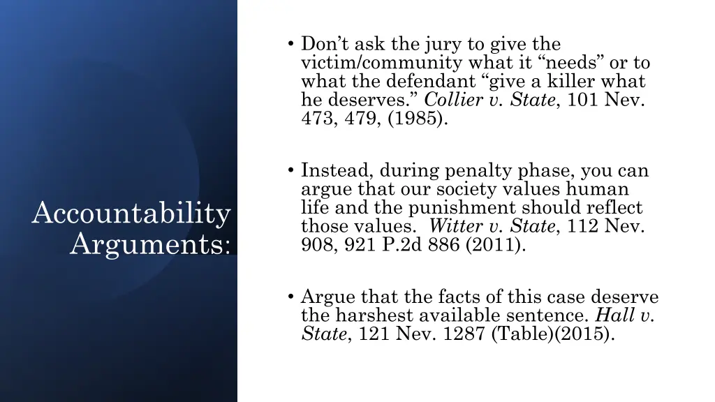 don t ask the jury to give the victim community