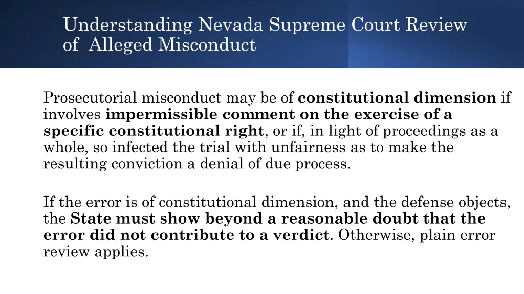 understanding nevada supreme court review