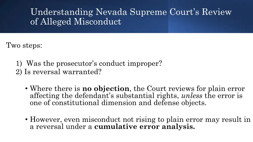 understanding nevada supreme court s review