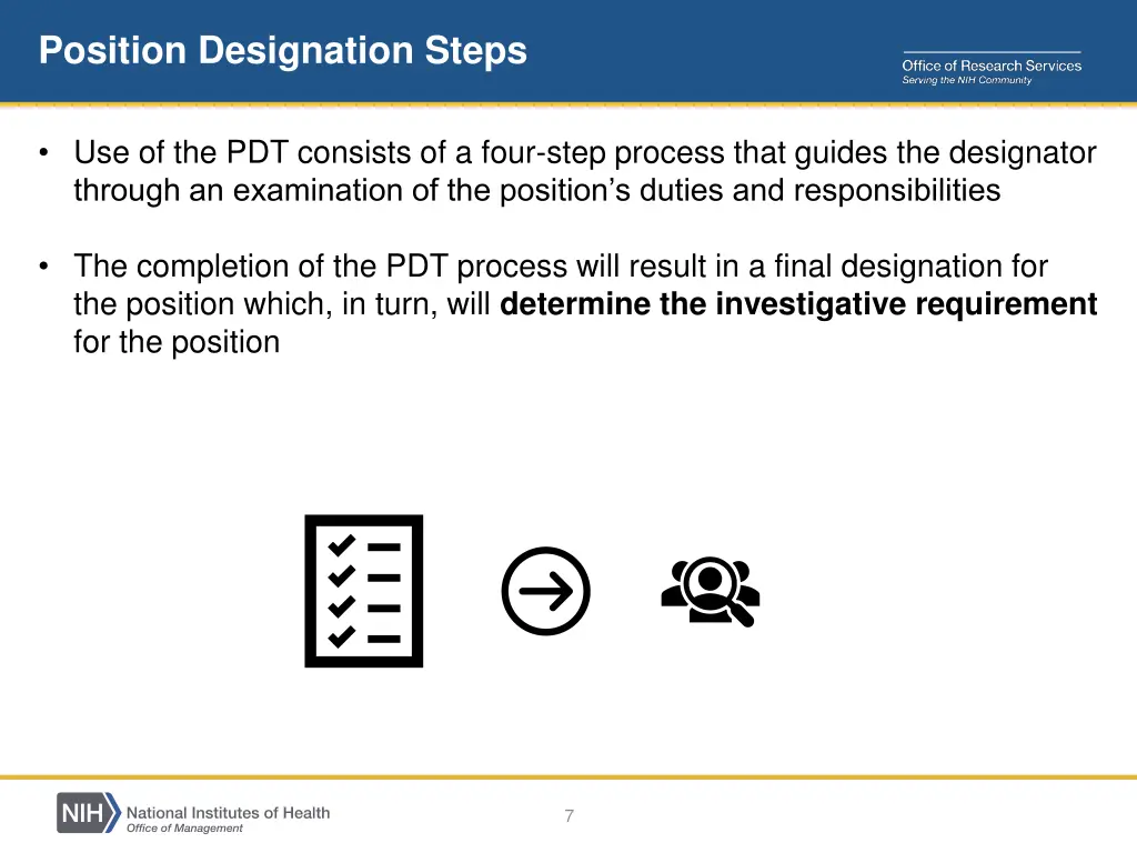 position designation steps