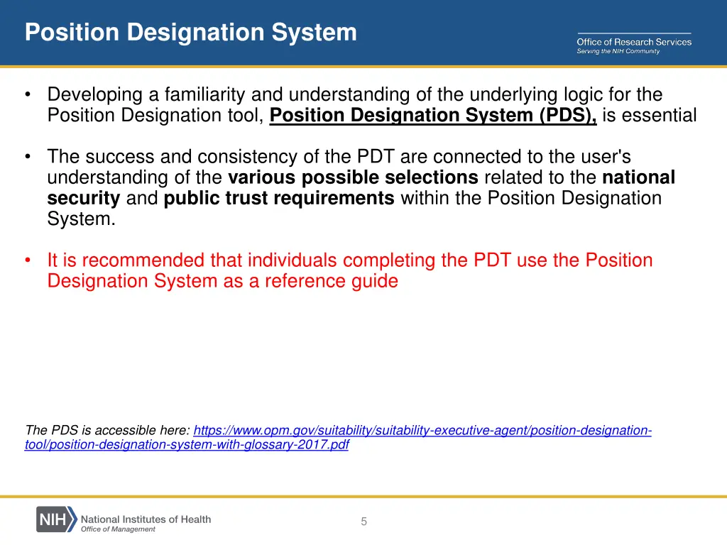 position designation system