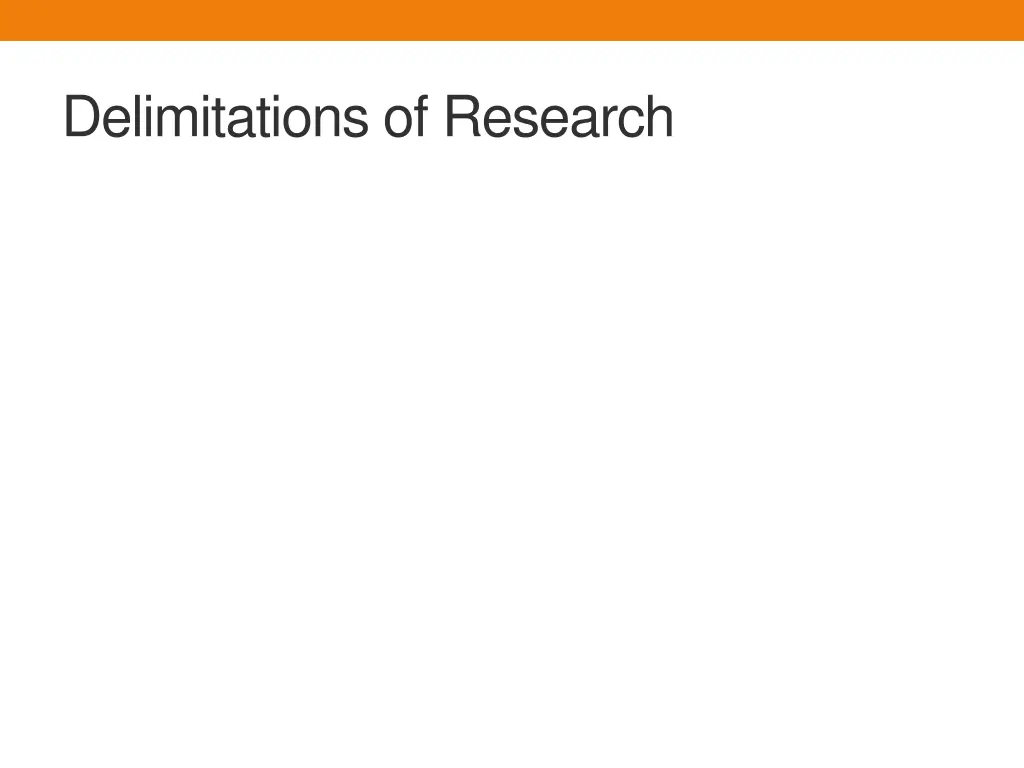 delimitations of research