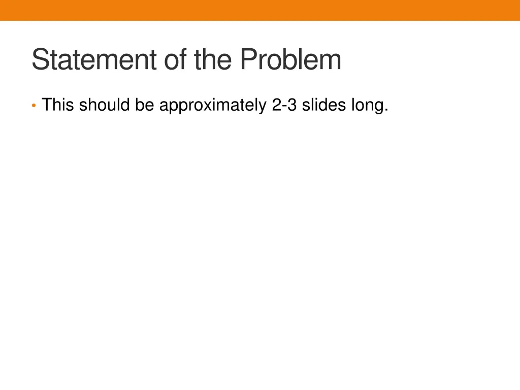 statement of the problem 1