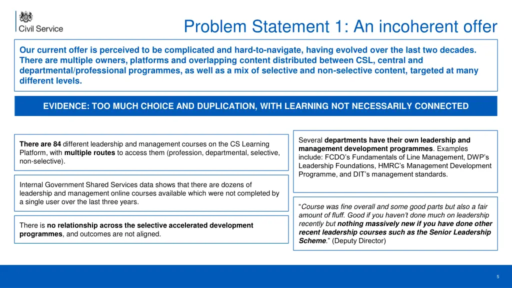 problem statement 1 an incoherent offer