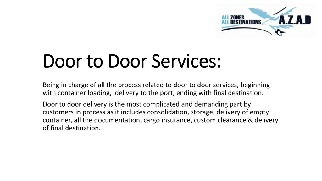 door to door services door to door services