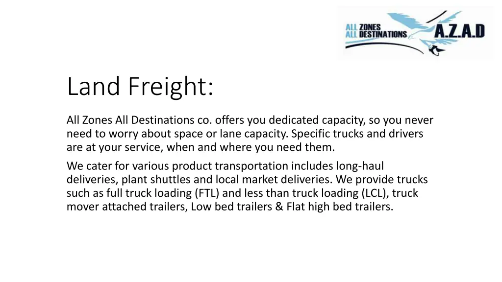 land freight