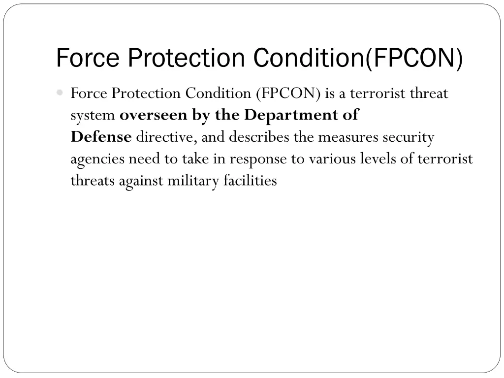 force protection condition fpcon