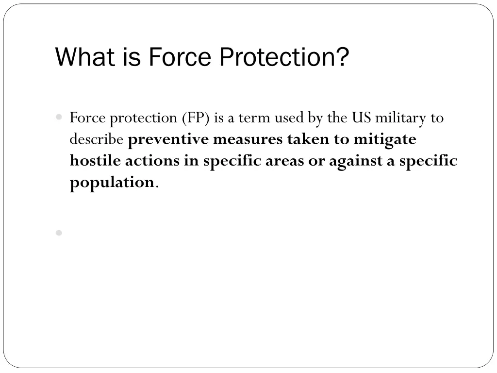 what is force protection