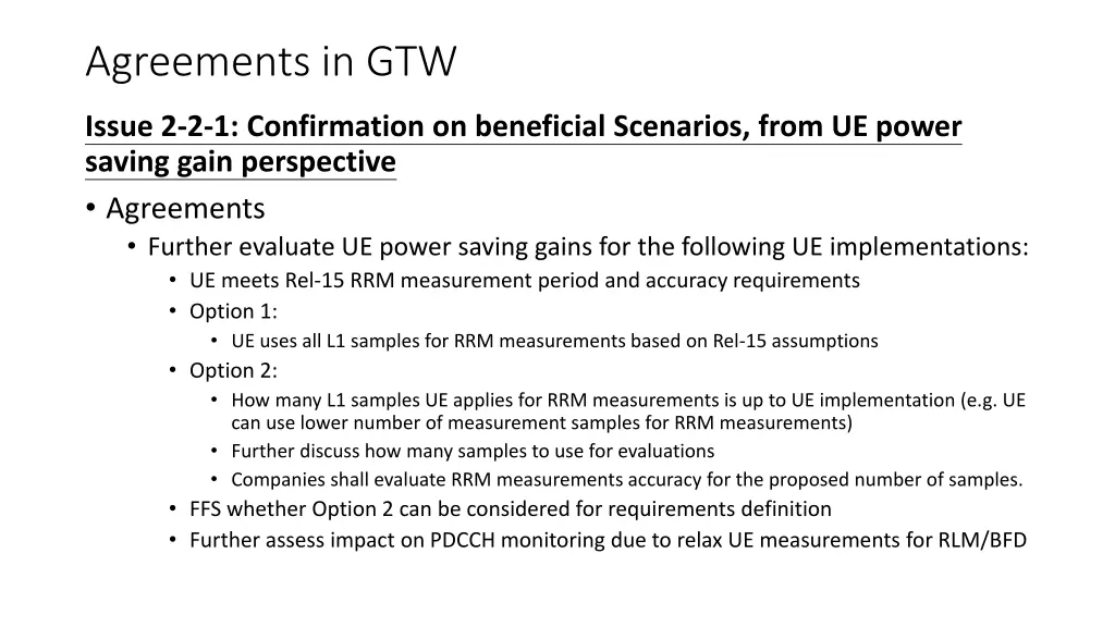 agreements in gtw