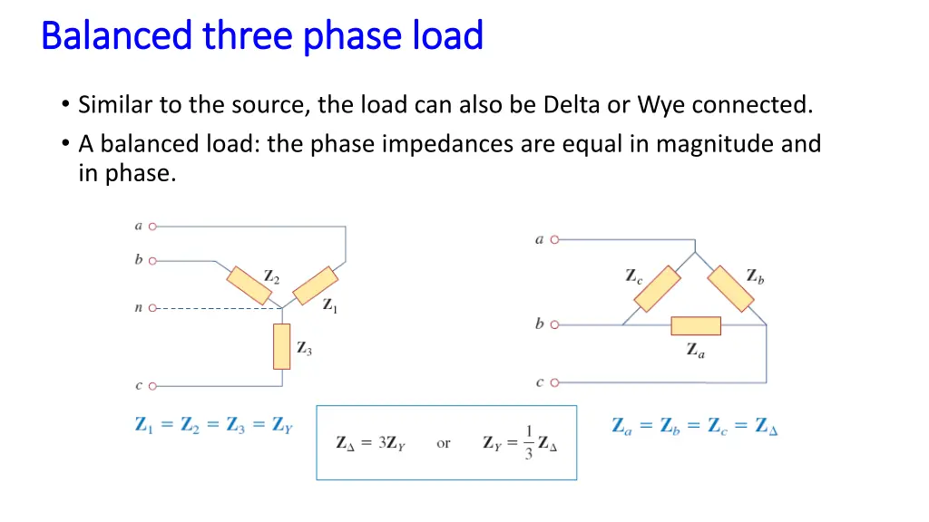 balanced three phase load balanced three phase