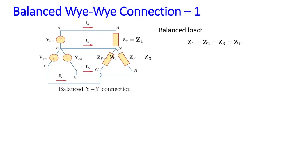 balanced wye balanced wye wye connection