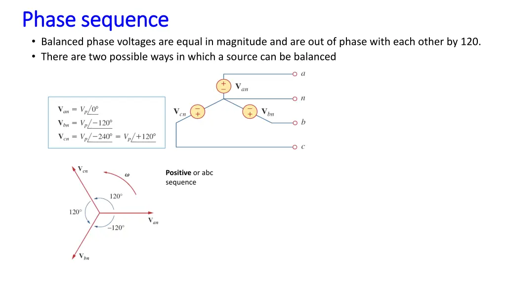 phase sequence phase sequence balanced phase