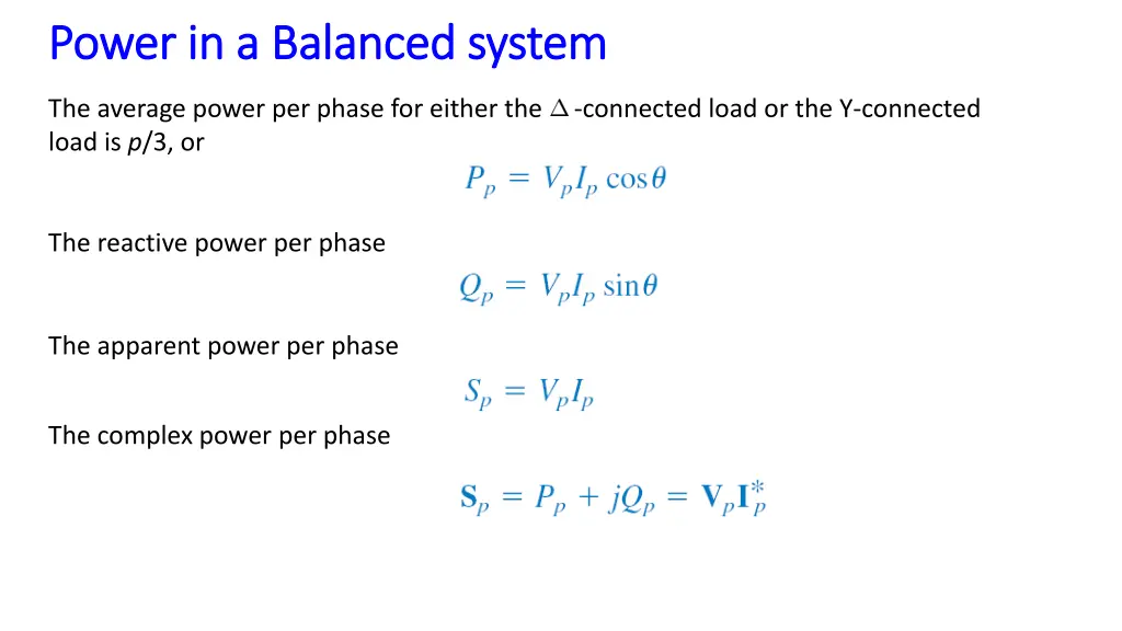 power in a balanced system power in a balanced 2