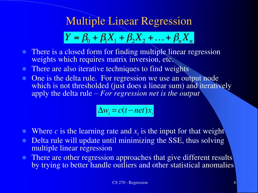 multiple linear regression