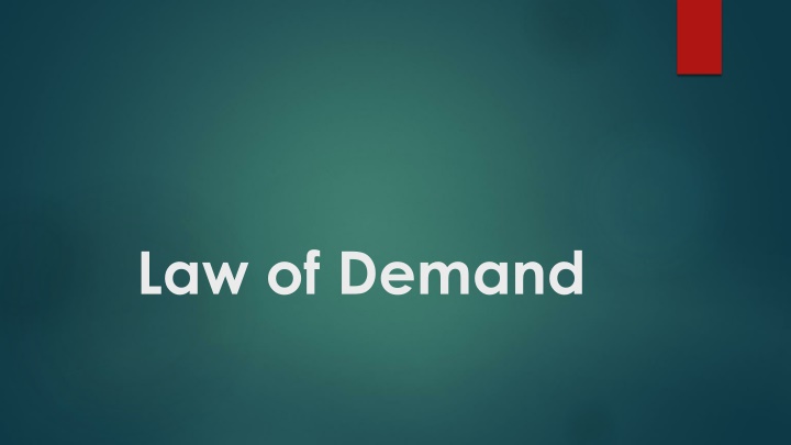 law of demand