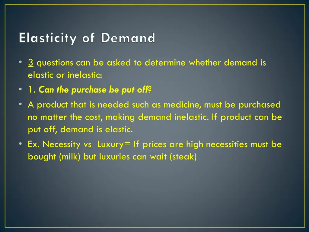 elasticity of demand 2