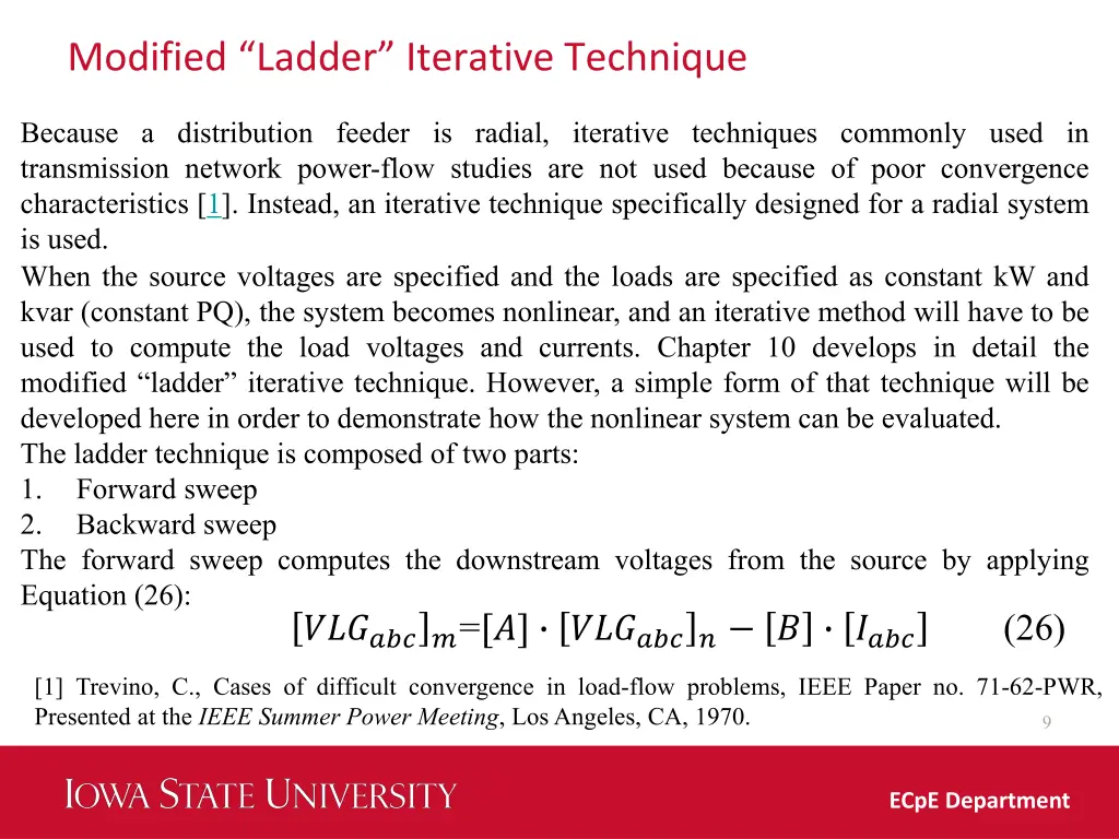 modified ladder iterative technique