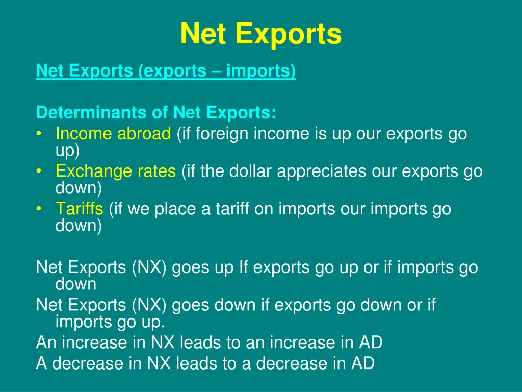 net exports