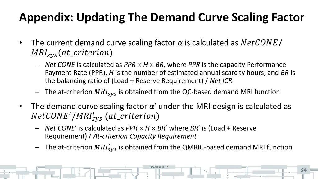 appendix updating the demand curve scaling factor