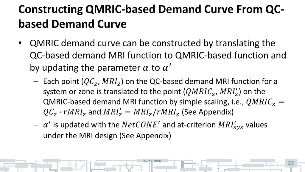 constructing qmric based demand curve from