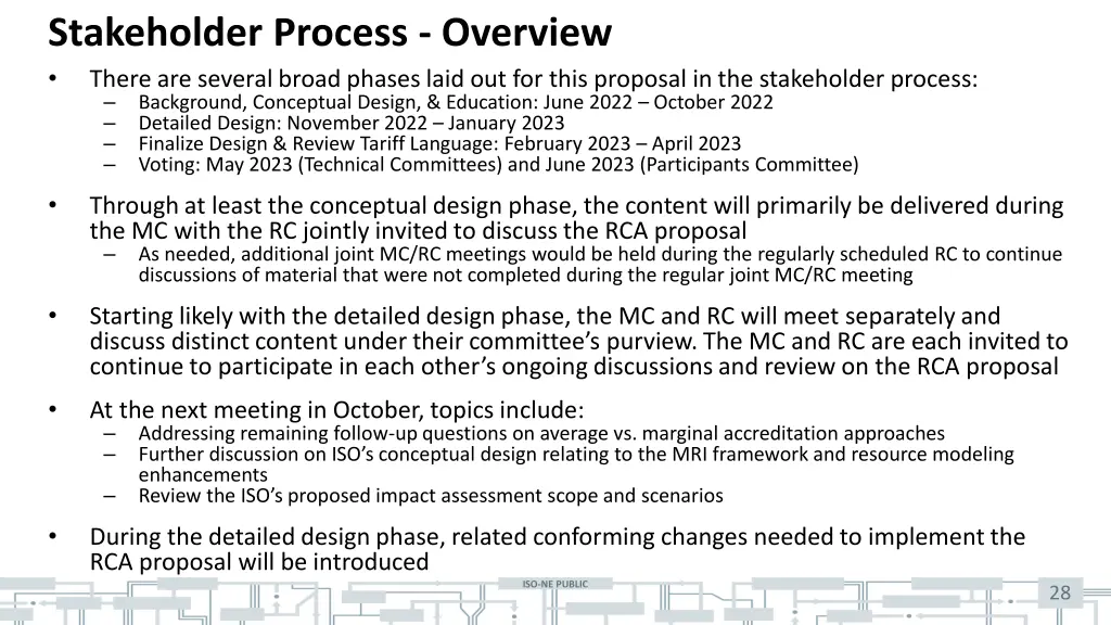 stakeholder process overview there are several