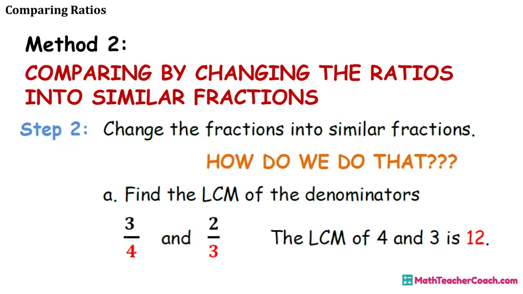 comparing ratios 11