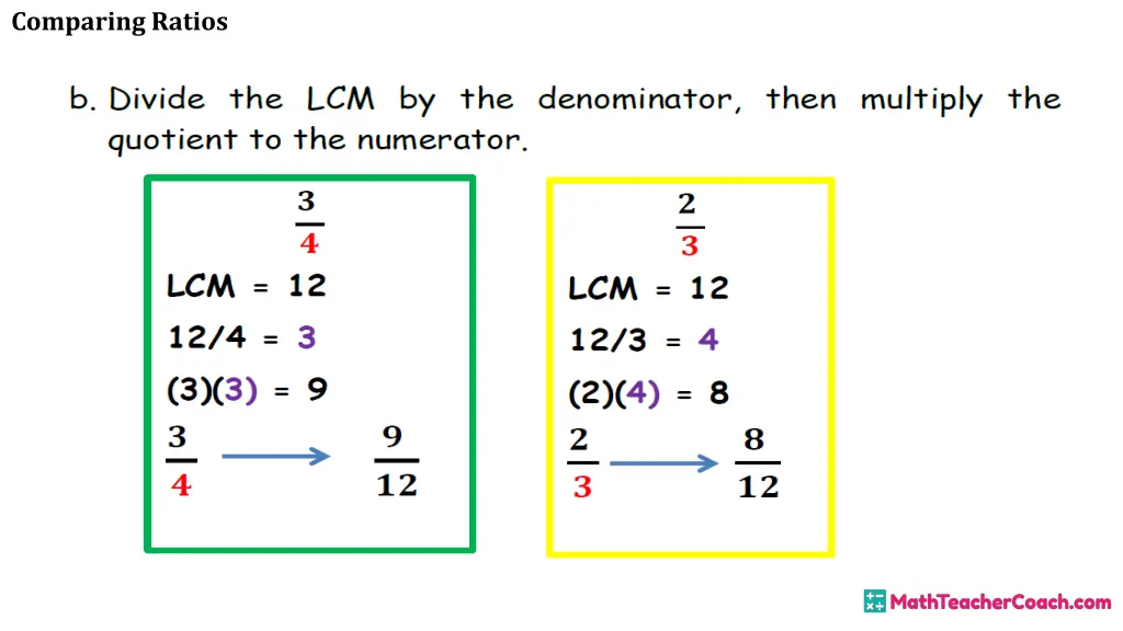 comparing ratios 12