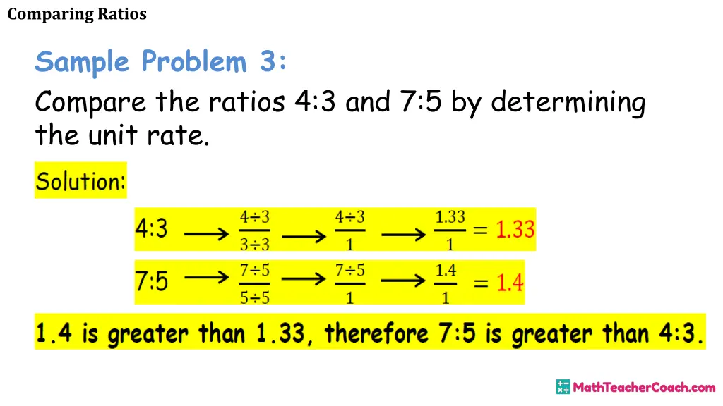 comparing ratios 20