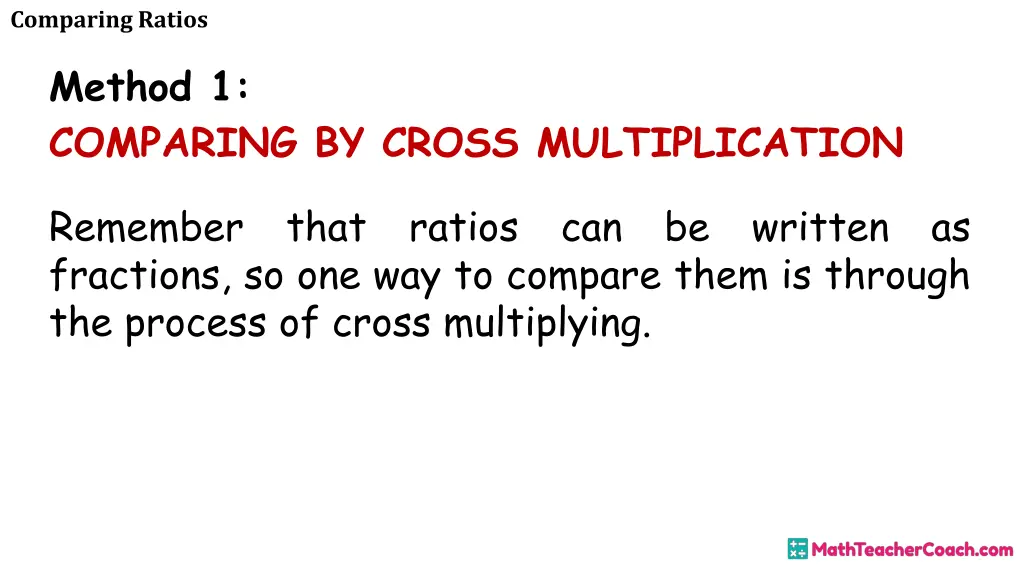 comparing ratios 5