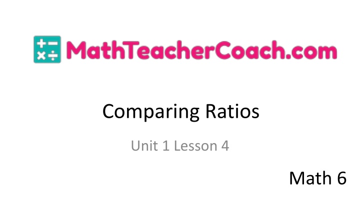 comparing ratios