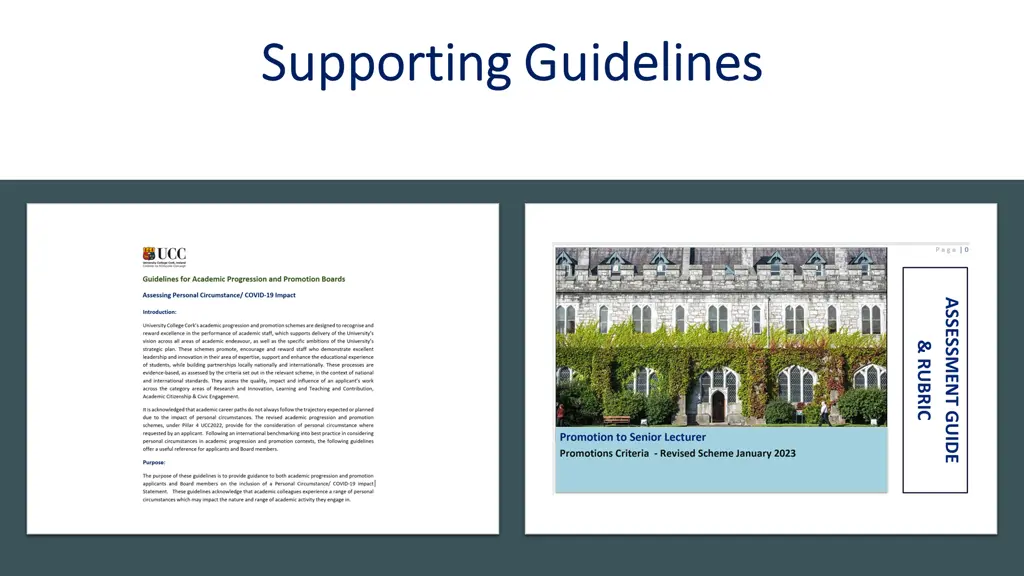 supporting guidelines supporting guidelines