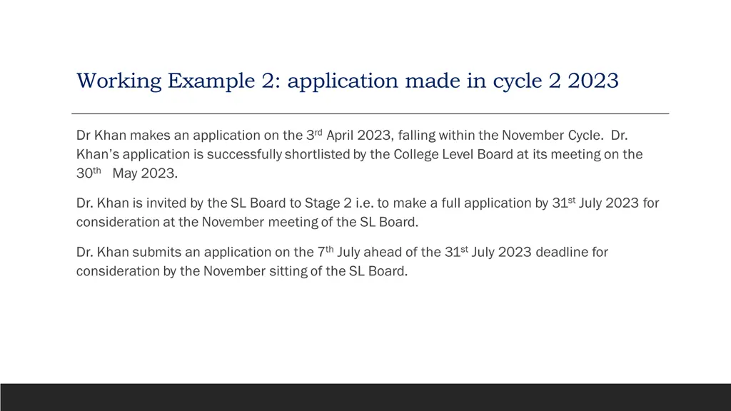 working example 2 application made in cycle 2 2023