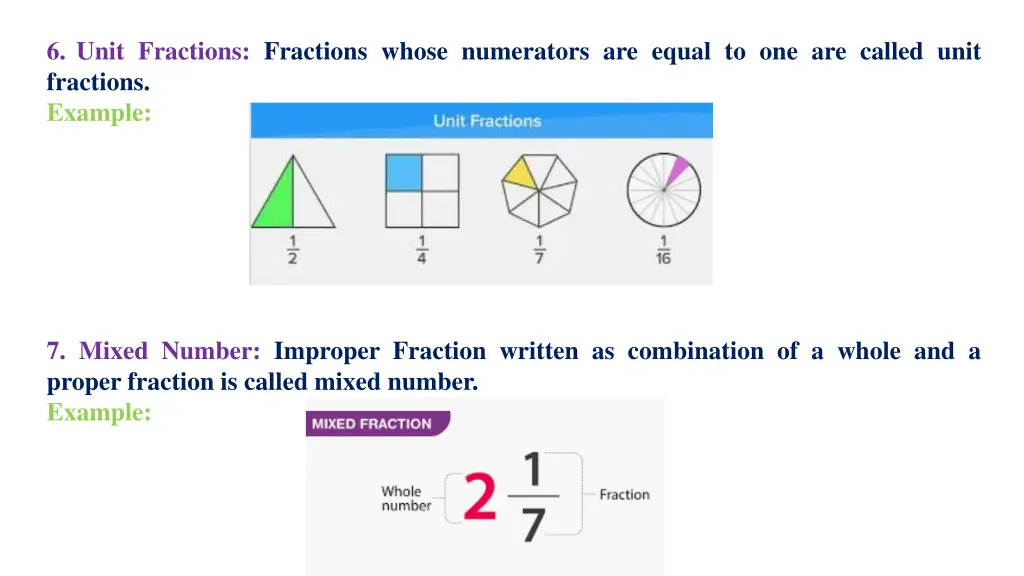 6 unit fractions fractions whose numerators