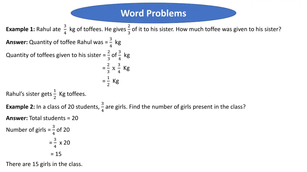 word problems