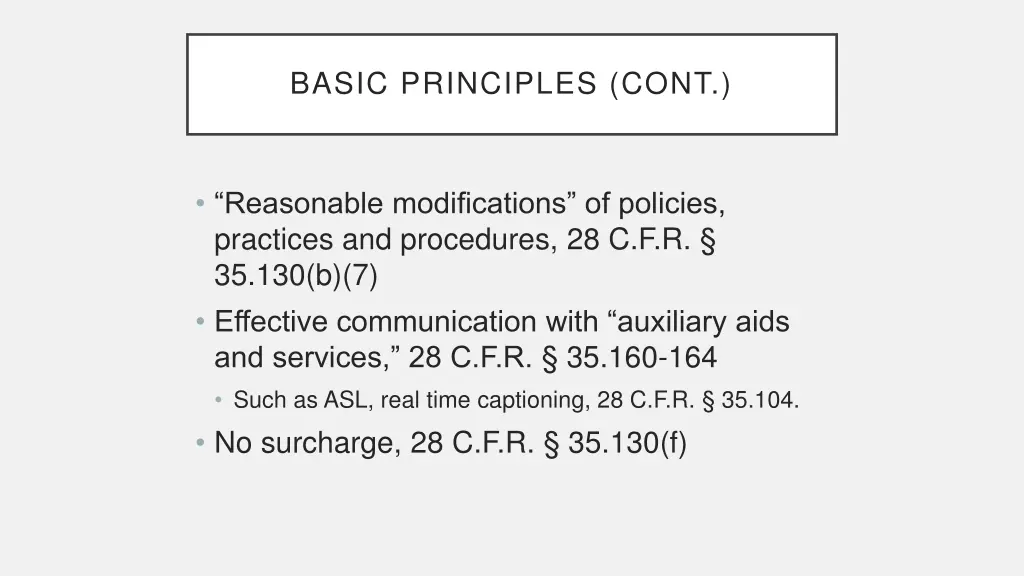 basic principles cont